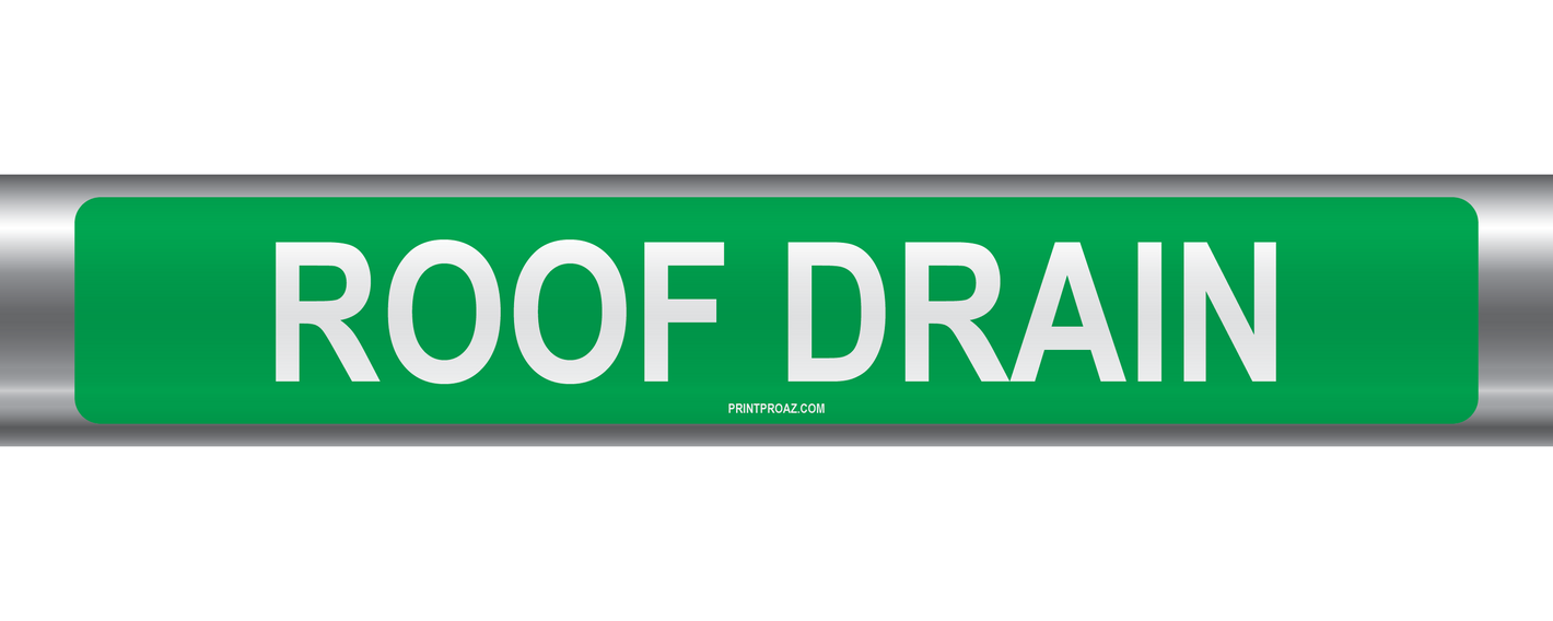 Roof Drain Self-Adhesive Pipe Marker PM-188
