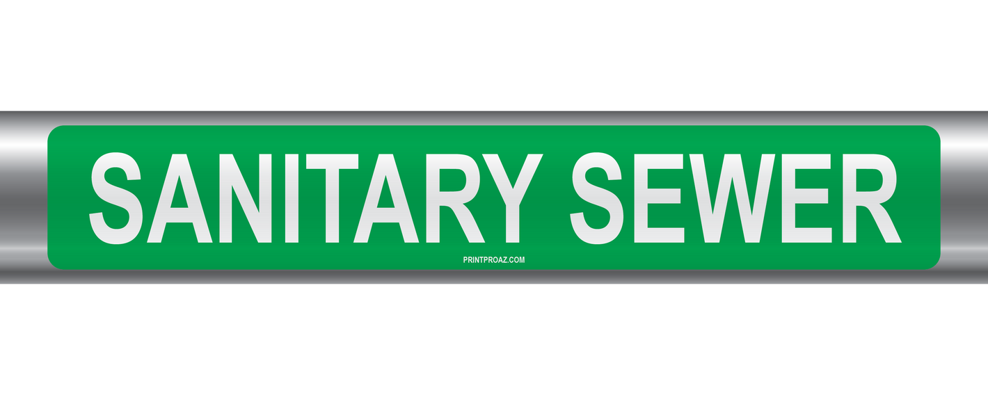 Sanitary Sewer Self-Adhesive Pipe Marker PM-193