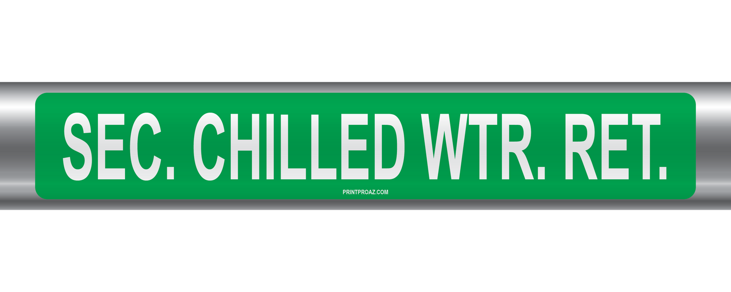 Sec Chilled Wtr Ret Self-Adhesive Pipe Marker PM-196