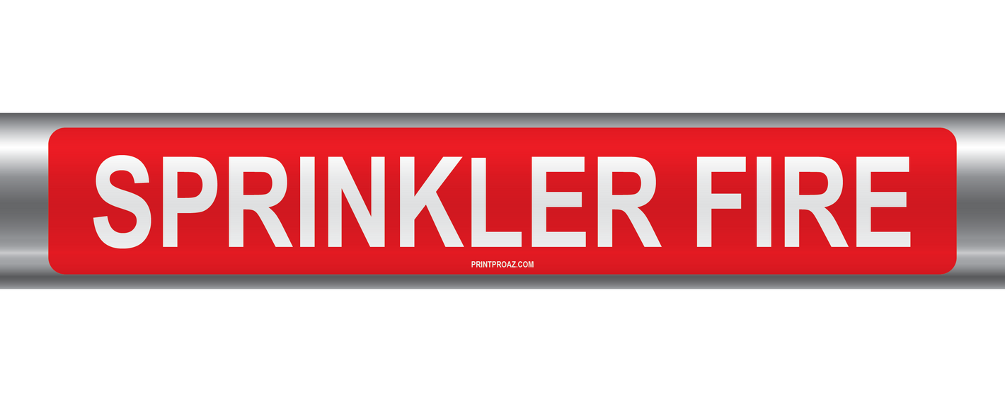 Sprinkler Fire Self-Adhesive Pipe Marker PM-203