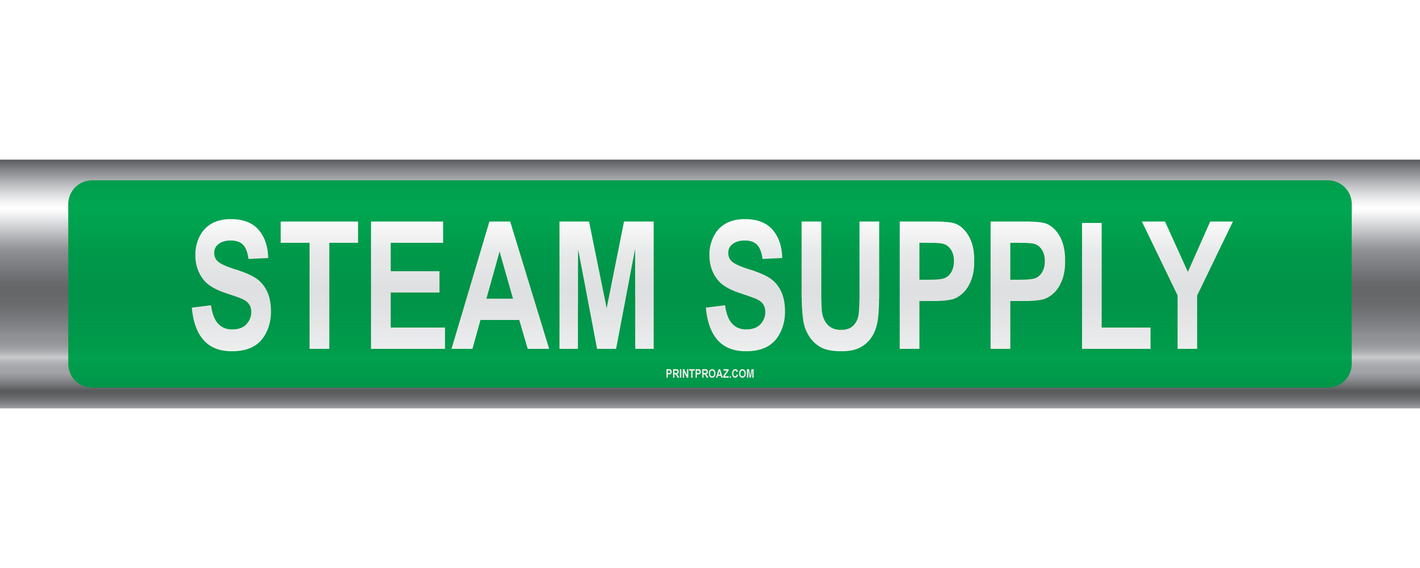 Steam Supply Self-Adhesive Pipe Marker PM-212