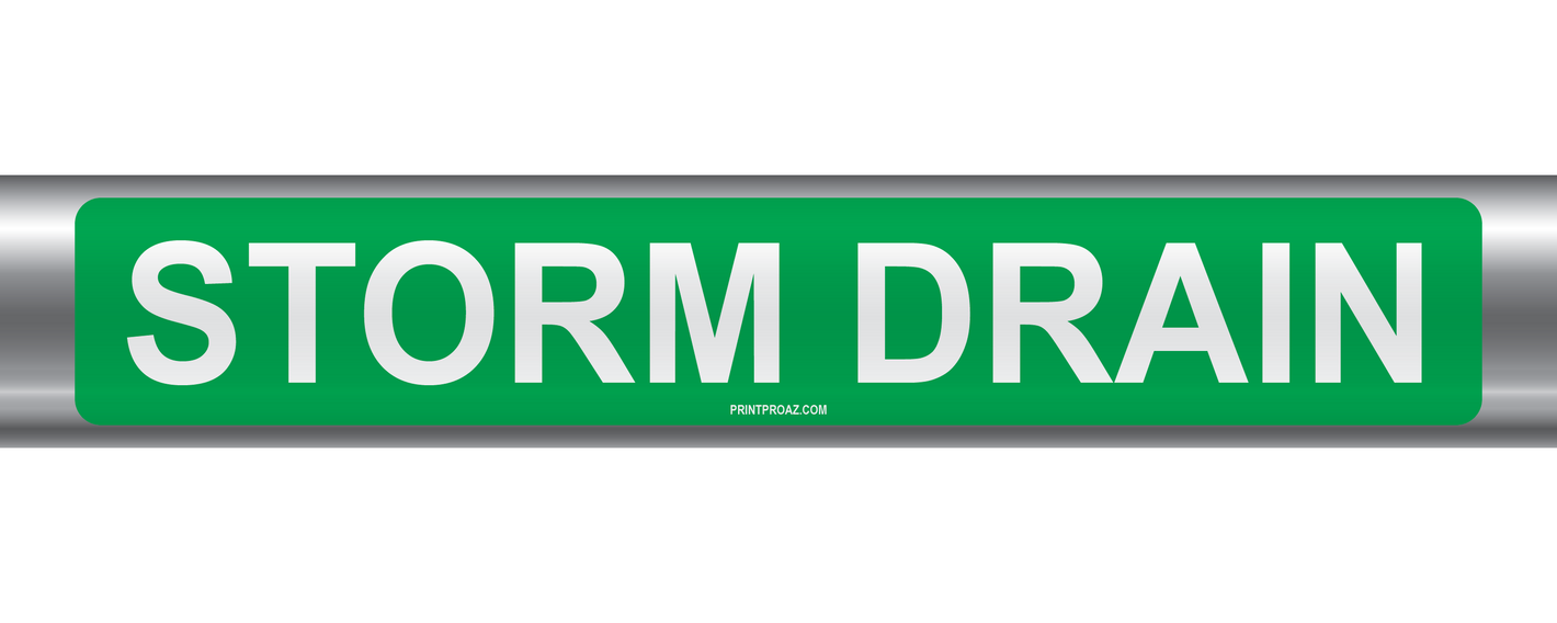 Storm Drain Self-Adhesive Pipe Marker PM-214