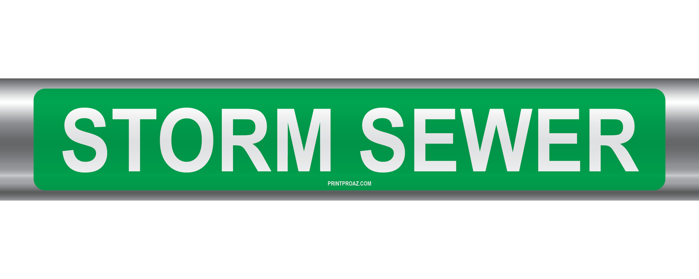 Storm Sewer Self-Adhesive Pipe Marker PM-215