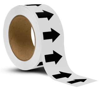 ansi white/black arrow banding tape pipe marker