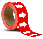 ansi red / white arrow banding tape, m-249 pipe marker