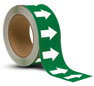 ansi green / white arrow banding tape pipe marker