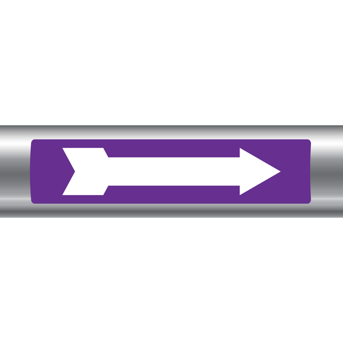 Purple/White Arrow Label