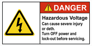 Hazardous Voltage. Can Cause Severe Injury Or Death, Turn Off Power And Lock-Out Before Servicing.