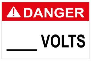 ___ Volts, Vinyl Decal,  PUV-083