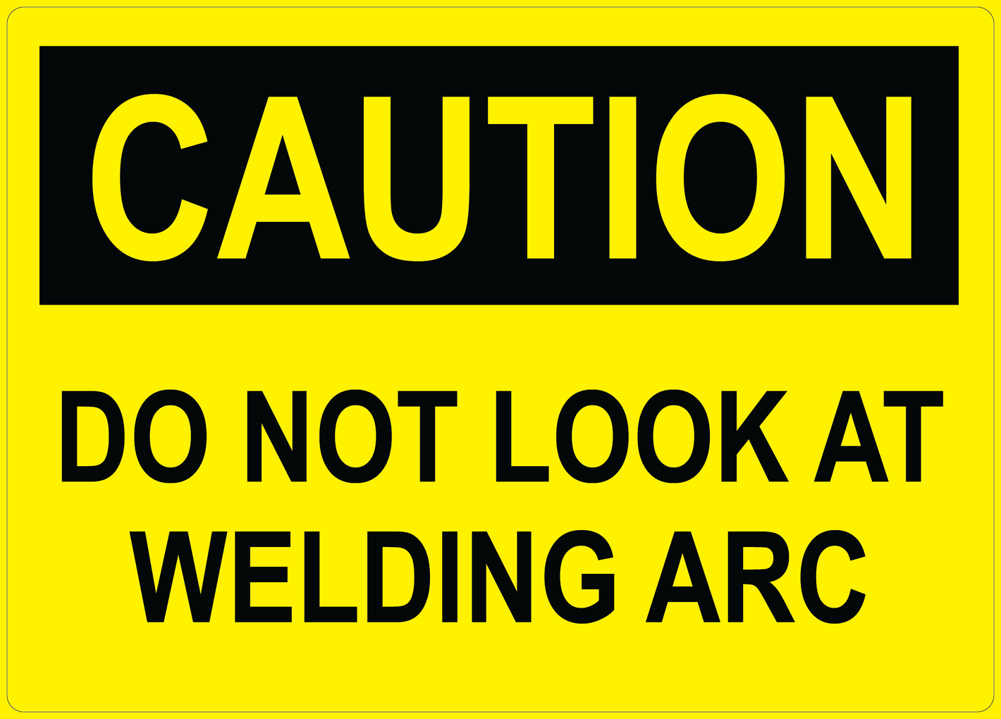 Caution Label: Do Not Look At Welding Arc. (PUV-322 - PUV-326)