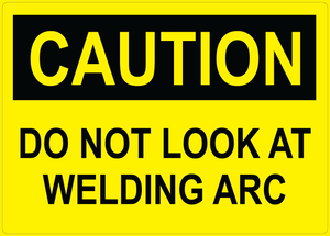 Caution Label: Do Not Look At Welding Arc. (PUV-322 - PUV-326)