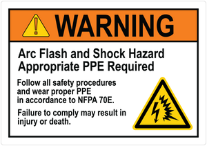 Warning Label: Arc Flash And Shock Hazard. (PUV-317 - PUV-321)