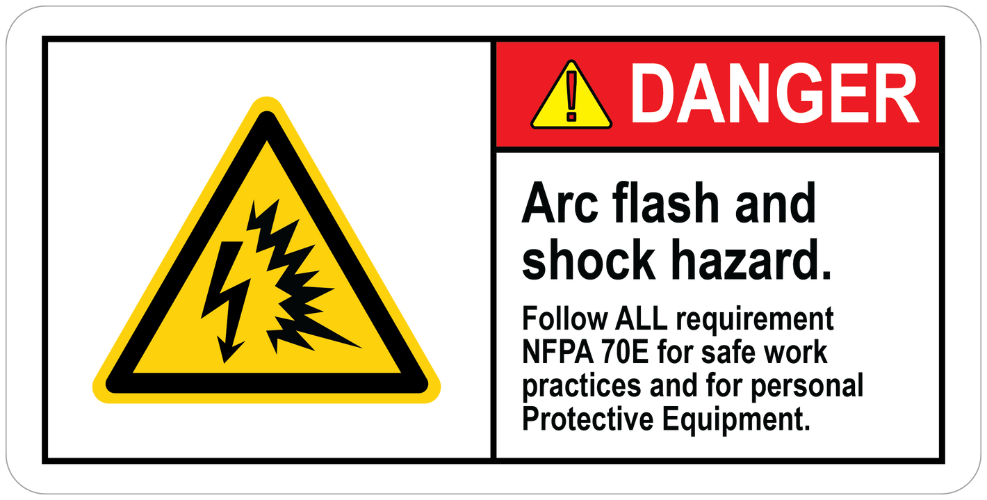 Arc Flash And Shock Hazard Follow All Requirements In Nfpa 70E For Safe Work Practices And For Personal Protective Equipment, Vinyl, PUV-260