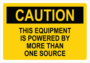 Caution Sign: This Equipment Is Powered By More Than One Source.(PUV-371 - PUV-373)