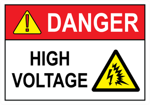 High Voltage (With Arc Flash Symbol), Vinyl Decal, PUV-088