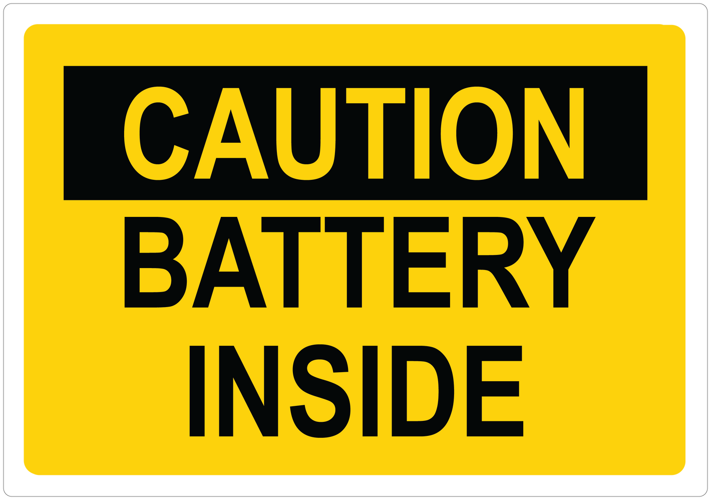 Caution Sign : Battery Inside.(PUV-378 - PUV-379)