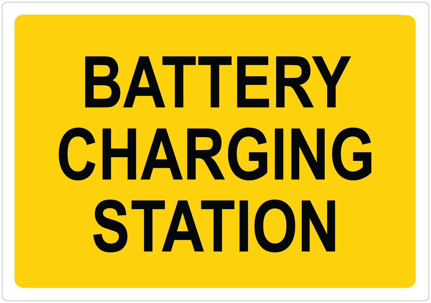 Battery Charging Area Sign: Battery Charging Station.(PUV-380 - PUV-384)