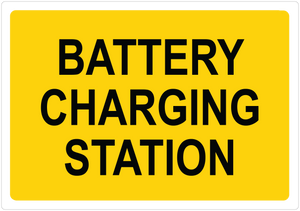 Battery Charging Area Sign: Battery Charging Station.(PUV-380 - PUV-384)