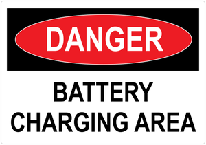 Danger Sign: Battery Charging Area. (PUV-362 - PUV-365)