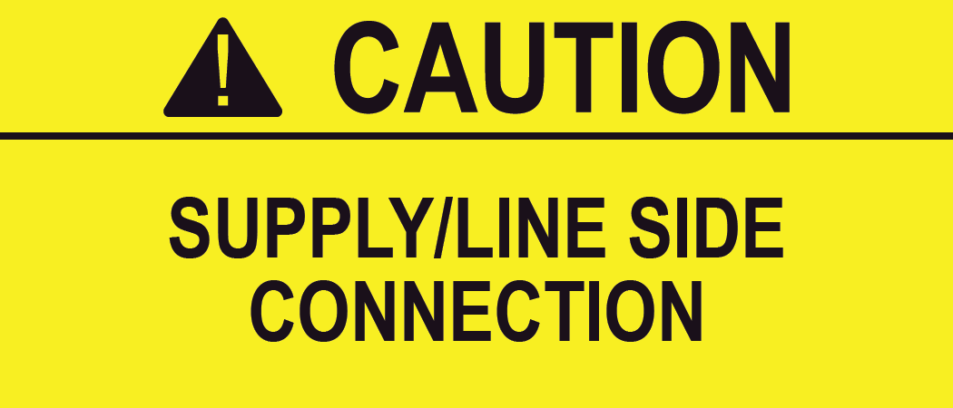 1.5x3.5 Caution Supply/Line Side Connection PV-294 Plastic