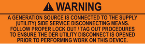 1.5x5 Solar Warning Label PV-300 Plastic