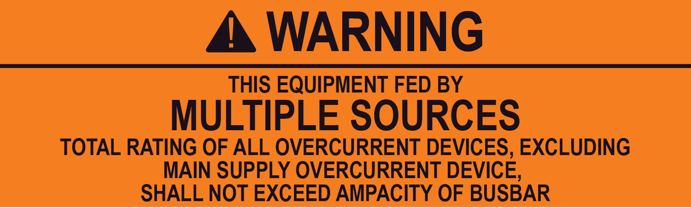 1.5x5 Solar Warning Label PV-302 Plastic