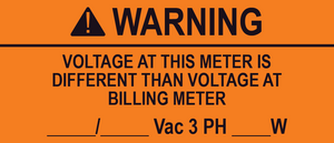 1.5x3.5 Solar Warning Label PV-306 Plastic