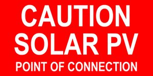 1.5X3 Caution Solar PV PV-367 Plastic