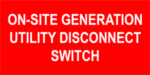 2X4 On-site Generation Utility Disconnect Switch PV-393 Plastic