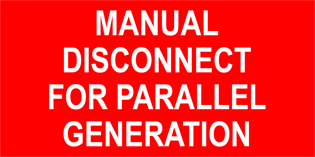 2X4 Manual Disconnect for Parallel Generation PV-394 Plastic