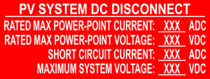 2.25X6 PV System DC Disconnect PV-398