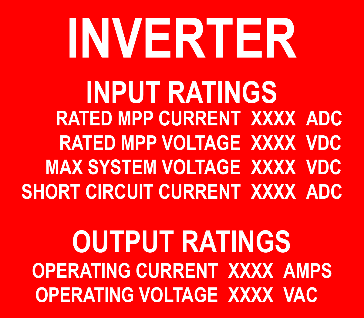 3.5X4 Inverter PV-407 Plastic