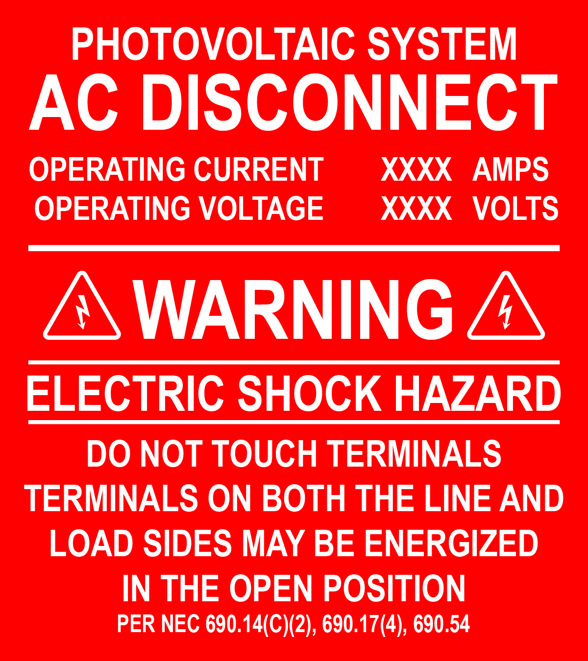 4X4.5 Photovoltaic System AC Disconnect PV-410 Plastic