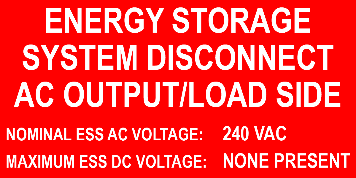 2X4 Energy Storage System Disconnect PV-426 Plastic