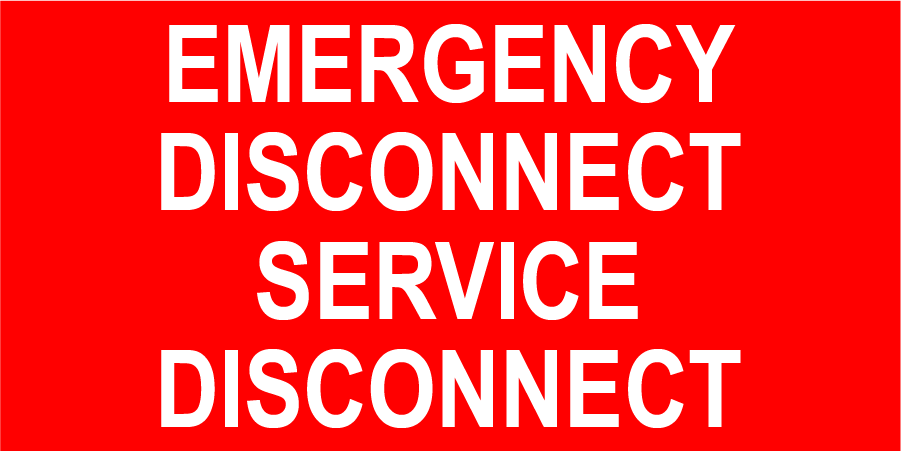 1.5X3 Emergency Disconnect Service Disconnect PV-451 Plastic