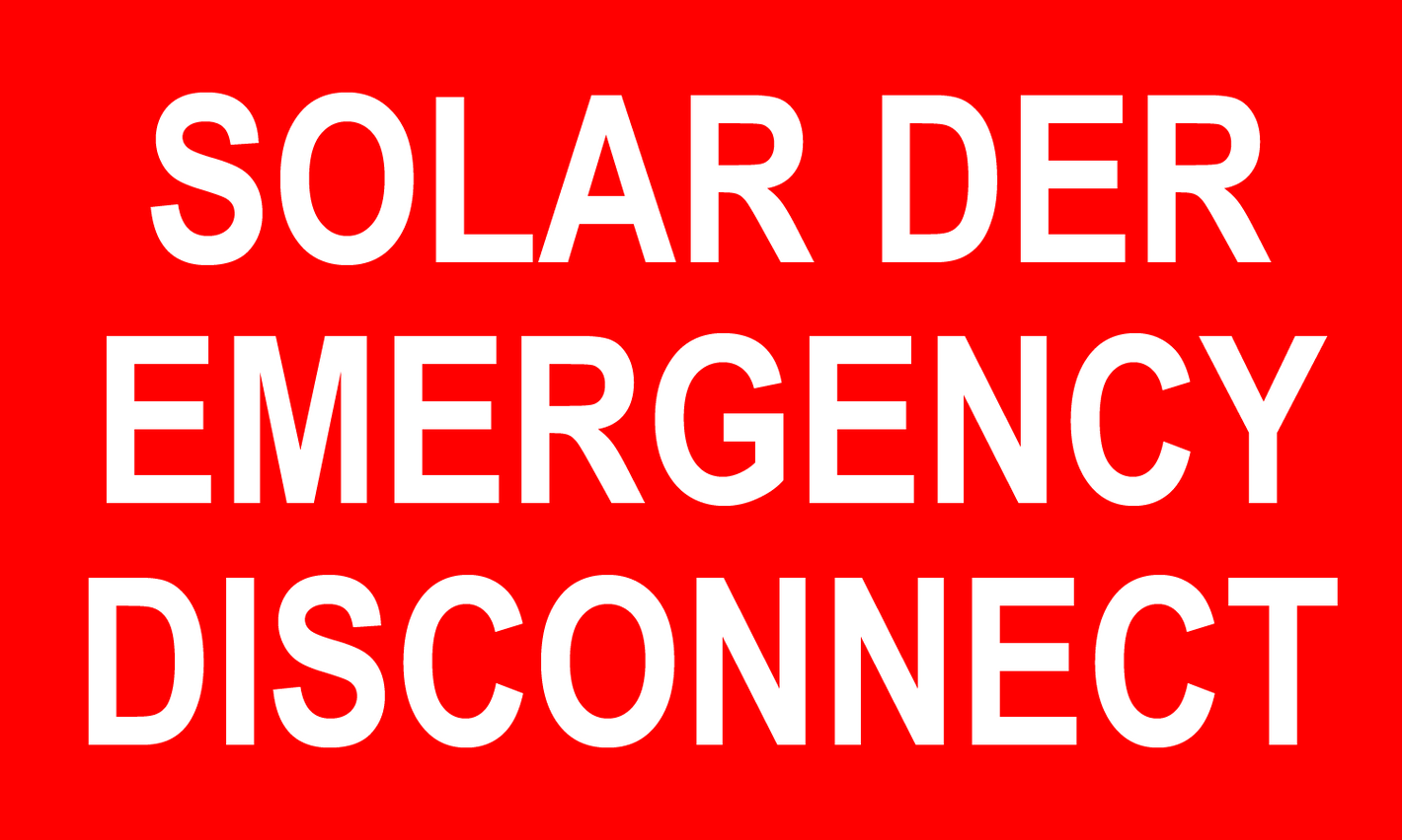 3X5 Solar DER Emergency Disconnect PV-455