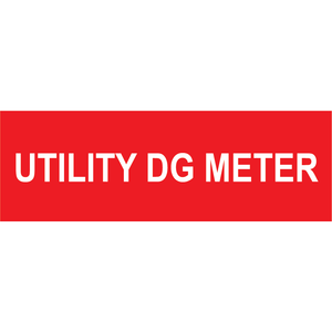 3x1, Utility DG Meter, Plastic Solar Labels, PV-461