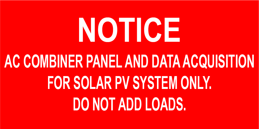 1.5X3 Solar Notice Placard PV-466 Plastic