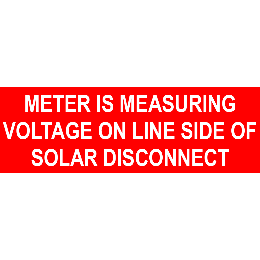1x3 Meter is Measuring PV-538 Plastic Solar Labels