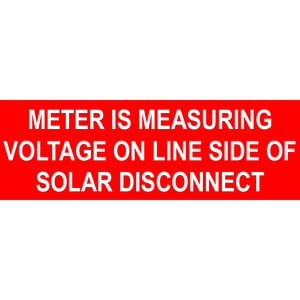 1x3 Meter is Measuring PV-538 Plastic Solar Labels