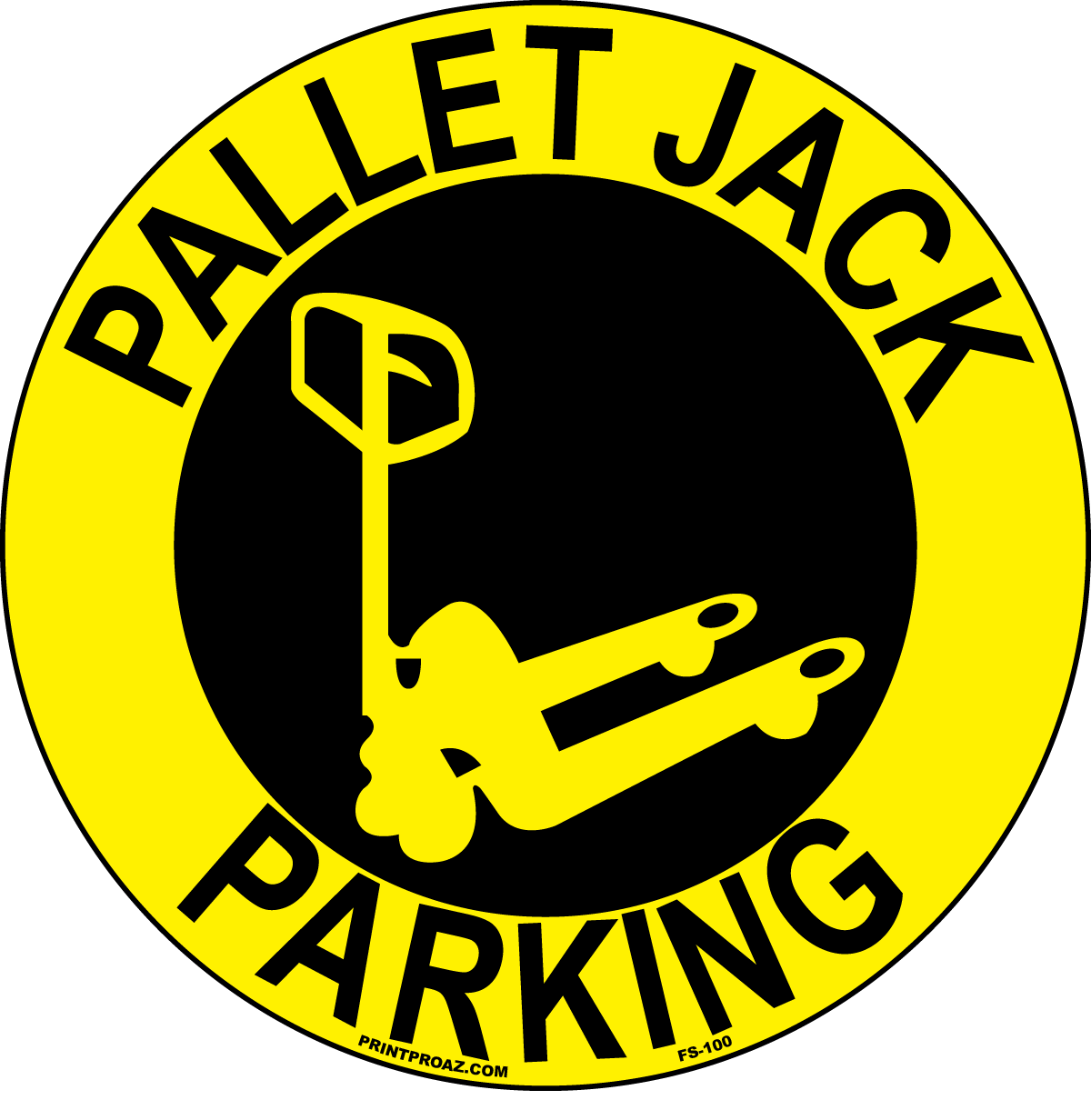 Pallet jack parking anti-slip floor safety sign