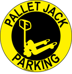 Pallet jack parking anti-slip floor safety sign