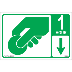 Parking Fee Station 1hr Signs, Aluminum, PS-262