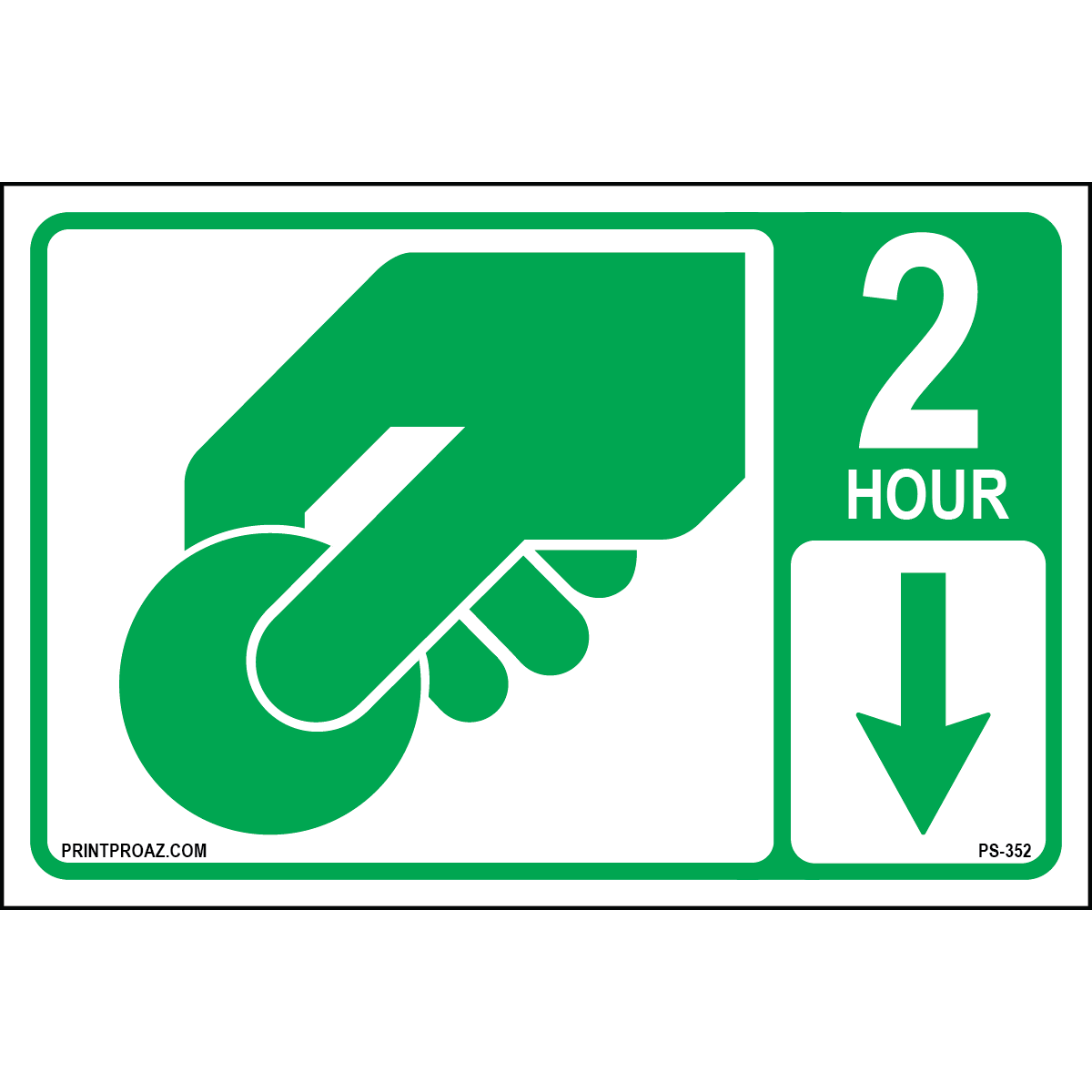 Parking Fee Station 2 HR Sign, Aluminum, PS-352