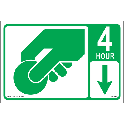 Parking Fee Station 4 HR Sign, Aluminum, PS-354