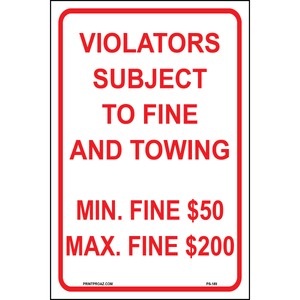 Pennsylvania Accessible Parking Penalty Sign, Aluminum, PS-189