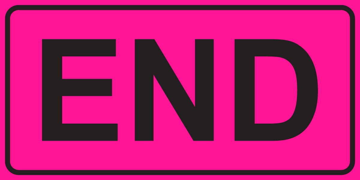 End MUTCD M4-8b traffic control sign marking end of construction or detour zone