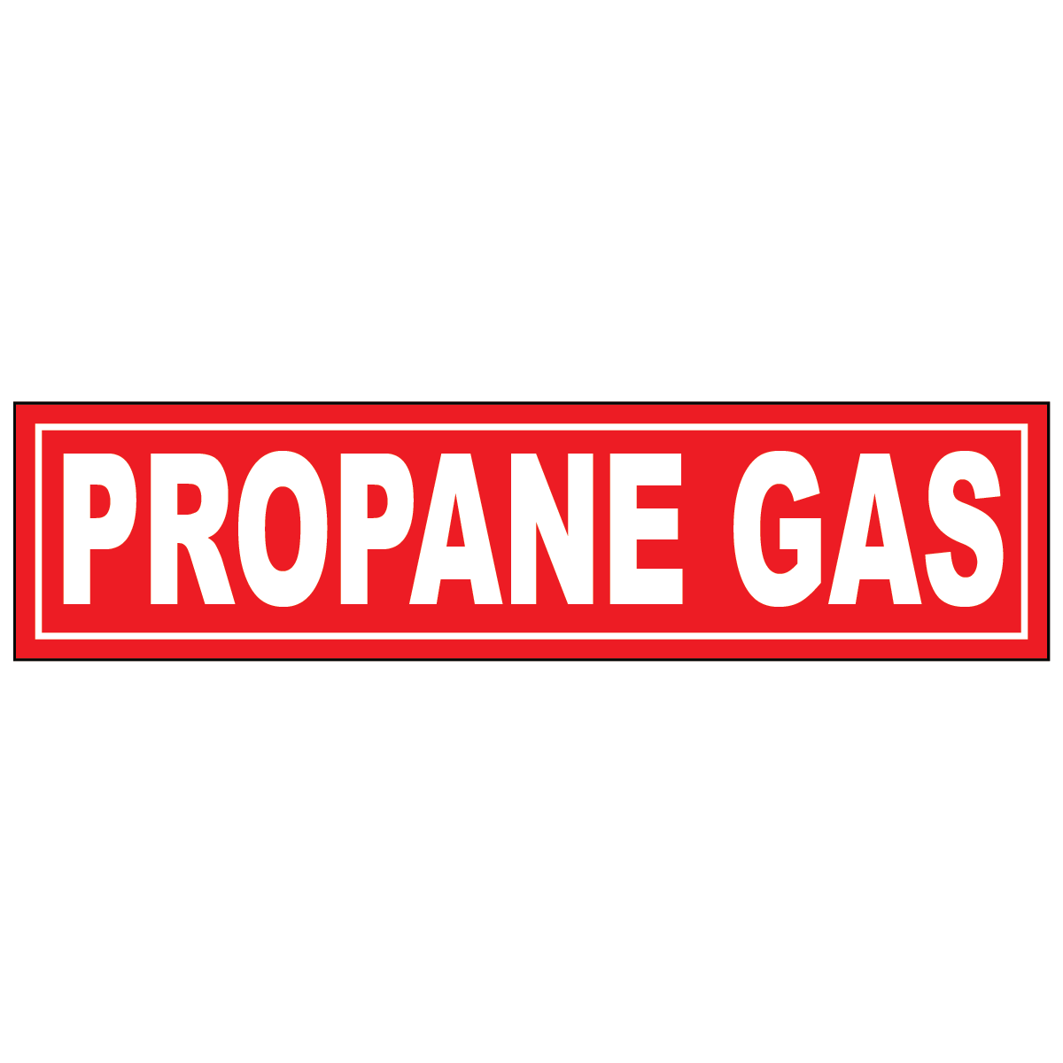 Propane gas vinyl label for identifying cylinders, tanks, piping, and storage areas safely