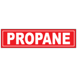 Propane vinyl label for identifying cylinders, tanks, piping, and gas storage areas safely
