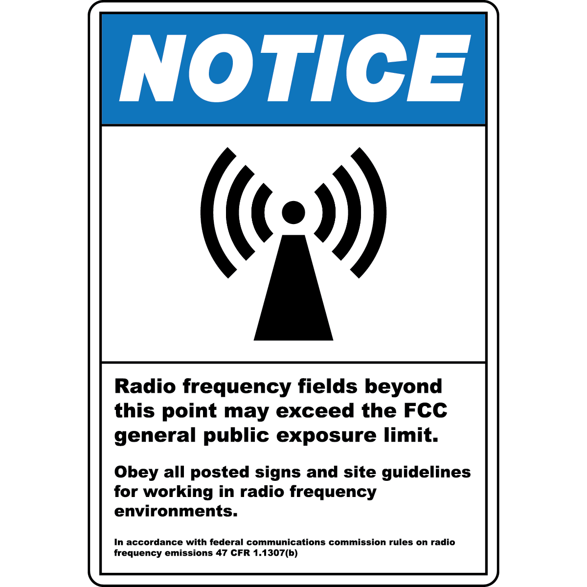 RF Fields Beyond This Point Sign